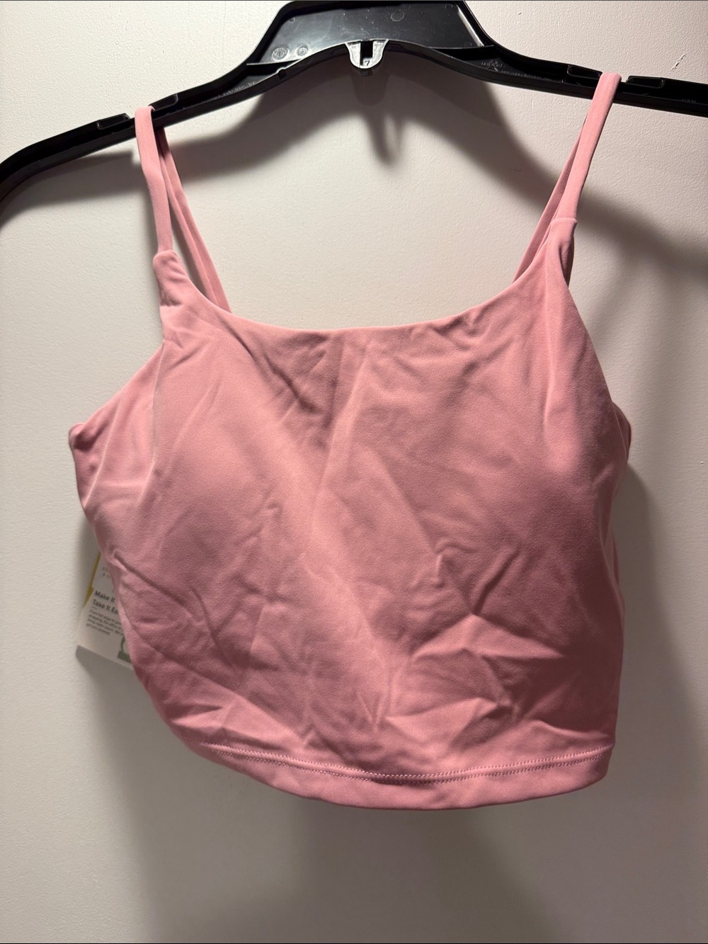 HALARA Light Pink Girls' Cropped Tank Top with Spaghetti Straps